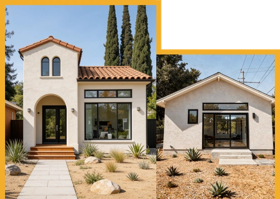Custom detached ADU design and garage conversion project in Los Angeles