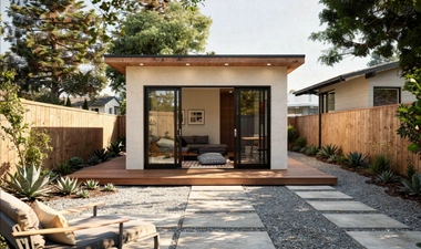 Detached ADU construction project for a residential property in Los Angeles